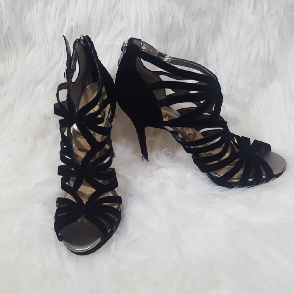 Sam Edelman Suede Black  Heels Size 9.5